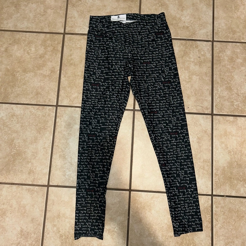 RESCUE STRONG dog lover leggings NWOT